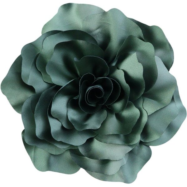 Broche Grande De Flor De Rosa Grande De SatéN De 20 Cm Para Vestido Vintage, Traje, Corsage, JoyeríA Para Fiesta De Boda Verde-image