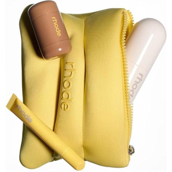 Bolsa Organizadora De Maquillaje Estilo Rhode Hailey, Neceser, Organizador De Maquillaje, Neceser CosméTico, Estuche De Maquillaje 32X19CM Amarillo-image