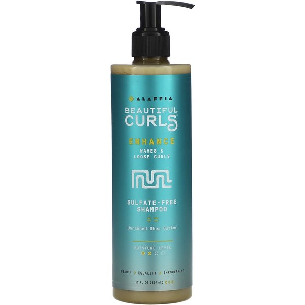 Alaffia, Beautiful Curls, Champú Sin Sulfatos, Manteca De Karité Sin Refinar, 12 Fl Oz (354 Ml)-image
