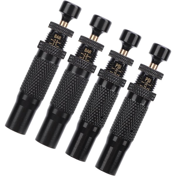 4 Szt. Zestaw ZaworóW Do Spuszczania Powietrza Z Opon Regulowany Auto Stop Zakres 10 Do 30 Psi WkręCany NarzęDzie Do Spuszczania Powietrza Z Opon Do Off Road 4X4-image