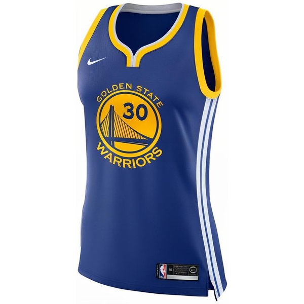 Camiseta De Baloncesto Retro Deportiva Nike Golden State Warriors, Curry Talla 30 Unisex Azul 867034-495 L Blue-image