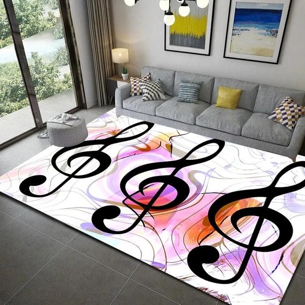 Dywan Z Motywem Muzyki Fortepianowej, DużY, AntypośLizgowy Dywanik PodłOgowy Do Sypialni, Salonu, Dekoracja Domu 50X80Cm-image