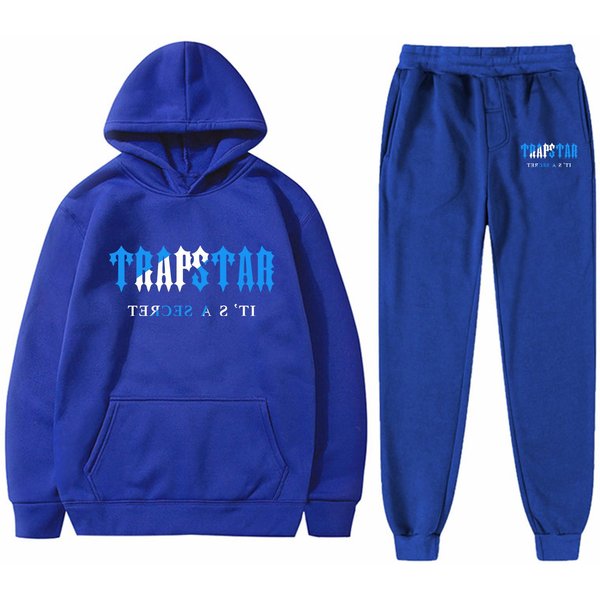 Conjunto De Sudadera Con Capucha Bordada Y Pantalones De Manga Larga De Felpa Para NiñOs 150 Azul-image