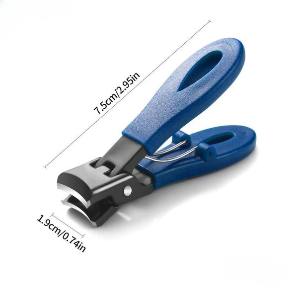 CortaúñAs Para UñAs Gruesas Y Duras, CortaúñAs De Gran Apertura, CortaúñAs Antisalpicaduras, CortaúñAs Afilado. 1PC Azul-image