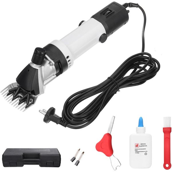 3000W 6 Velocidades 220V Herramienta Recortadora Tijera Para Lana MáQuina De Cortar Con Caja MáQuina EléCtrica Para Esquilar Ovejas Cabras Blanco-image