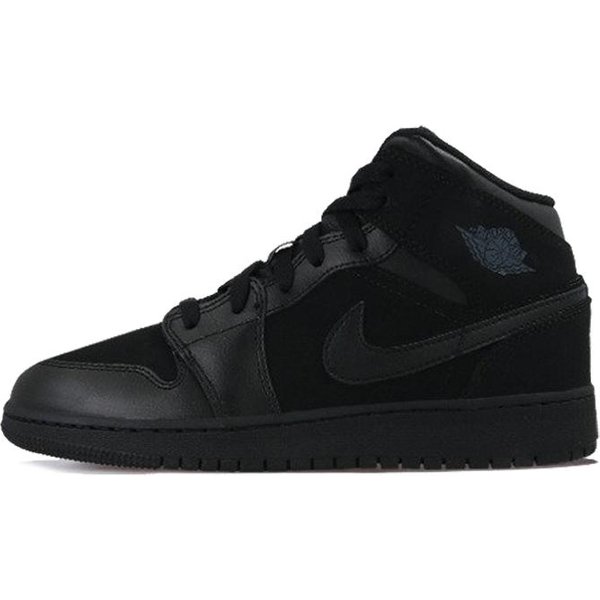 Jordan 1 Mid Triple Black 2016 GS 554725-050 36.5-image