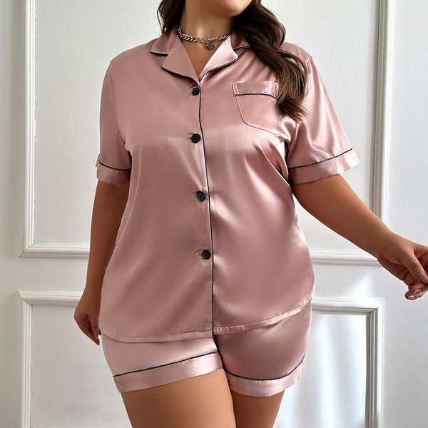 Letnia PiżAma W DużYch Rozmiarach, Moda Damska, Codzienna PiżAma, Seksowna Damska Odzież Domowa 3XL-image