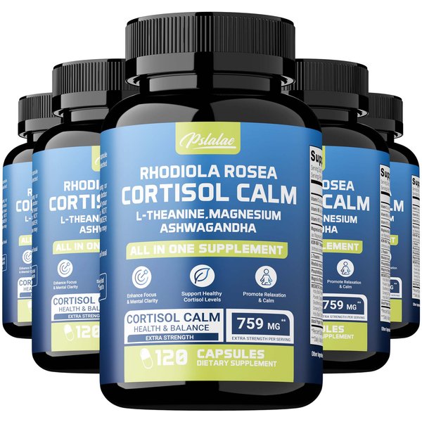 CáPsulas De Extracto De Cortisol, 759 Mg Por PorcióN, Totalmente Naturales, Suplemento Nutricional, Apto Para Hombres Y Mujeres. 120*5-image