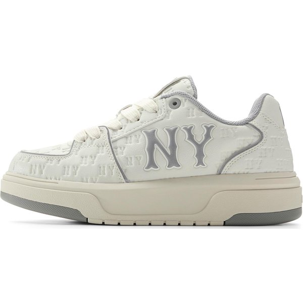 MLB New York Yankees Cuero SintéTico CóModos VersáTiles PatróN Floral Vintage Moda Casual Suela Gruesa Zapatillas De CañA Baja 3ASXE035N-50GRS 44 White-image