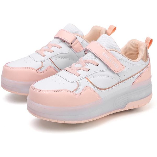 Zapatos De Pasarela Para NiñAs Patines De Ruedas Dobles Para Estudiantes Zapatos Burst Patines De Cuatro Ruedas Para NiñOs 40-image