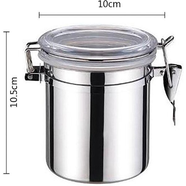 301-500ML Szczelny Pojemnik Ze Stali Nierdzewnej Do Przechowywania ŻYwnośCi, Ziaren Kawy, PrzekąSek Puszki Pojemnik Na LiśCie Herbaty Organizer Akcesoria Kuchenne-image