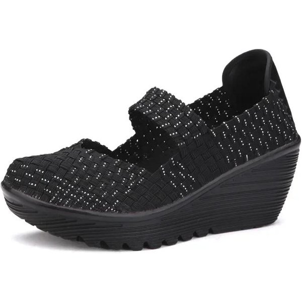 Sandalias De Plataforma Tejidas De Moda De Punta Abierta CóModas Transpirables Zapatos De Mamá Casuales De Suela Gruesa Sandalias Mujer 2024 41-image