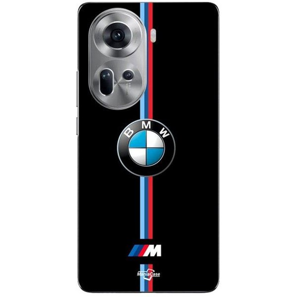Coque De TéLéPhone - Maniacase - Oppo Reno 11 5G - Logo BMW - Silicone - Souple Negro-image