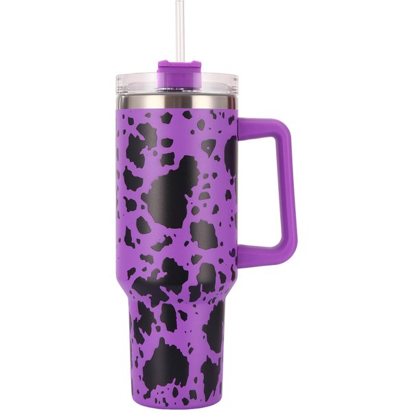 Vaso PortáTil Para Coche Milk Ice Bully Con Asa Para Coche, Gran Capacidad, Para Cerveza, Para Exteriores, Con Pajita 40Oz-image