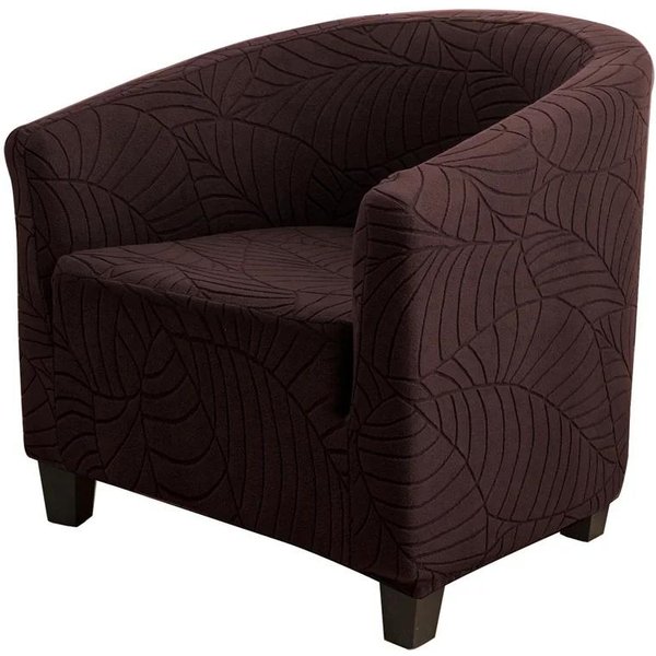 Funda Para SillóN Club Jacquard Color SóLido EláStica Fundas Para SillóN De BañEra EláSticas Spandex Fundas Para Sofá Club Para Sala De Estar Bar Hogar-image
