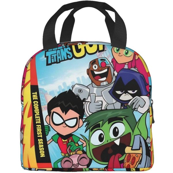 Teen Titans Go Chico Bestia Bolsas De Almuerzo Aisladas Caja De Almacenamiento De Comida Refrigerador PortáTil Fiambreras TéRmicas Para Viajes Option 1-image