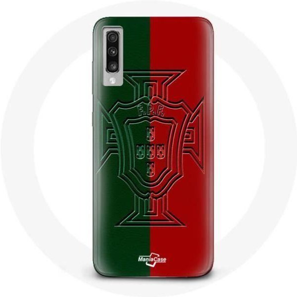 Funda - Maniacase - Samsung Galaxy A70 - Logo De Portugal Verde Y Rojo - Silicona - Flexible Negro-image