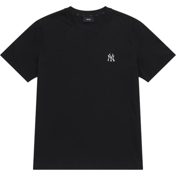 MLB New York Yankees Seria Podstawowa SS25 Jednolity Kolor Wszechstronny Haftowane MałE Logo Nadrukowany Codzienny Modny Sportowy T-Shirt Z KróTkim RęKawem 3ATSB0153-50BKS XS Black-image