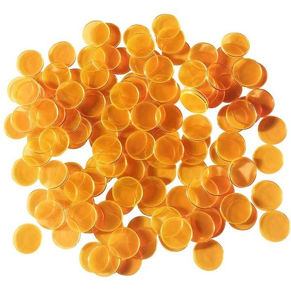 300 Szt. 19 Mm żEtonóW Do Gry W Bingo, ZnacznikóW Do Kart Bingo, Plastikowe, Dla Dzieci W Klasie I Na Bingo KarnawałOwe PomarańCzowy-image
