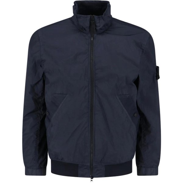 Chaqueta De Hombre Stone Island De Color Liso Con Cremallera, Manga Larga Y Cuello Alto L1S154100111S0A23V0020 XXL-image