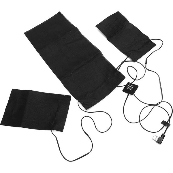 PañO EléCtrico Calefactor Inteligente Ajustable Almohadilla Calefactora Impermeable Para Ropa Chaleco Black-image