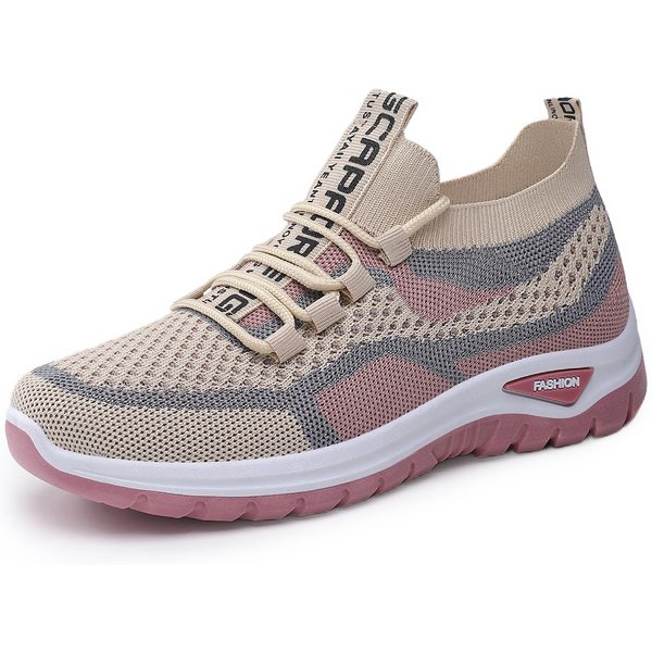 Zapatillas Deportivas Blancas Ligeras Y Transpirables Para Mujer - CóModas Zapatillas Casuales De CañA Baja Con Cordones Para Caminar, Zapatos Para Viajes Al Aire Libre 42-image