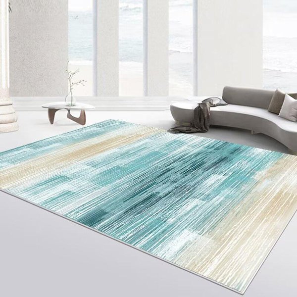 Alfombra Abstracta NóRdica Sala De Estar Render DecoracióN Sofá Alfombras De ÁRea Grande 200X300 Cm Exterior Activa Antideslizante Personalizable 80*120Cm Gray-image