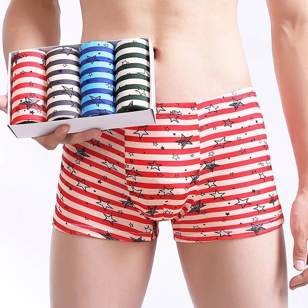 Wtempo 4 Piezas De BóXers Para Hombre, Ropa Interior Estampada, Calzoncillos BóXers Sexys Para Hombre Xxxxl-image