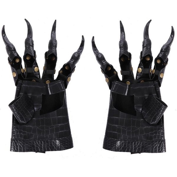 Guantes De Garra De Halloween Cuero Aterrador Guantes De Pata De Lobo Cosplay Disfraz Garras Guantes De DragóN Halloween-image