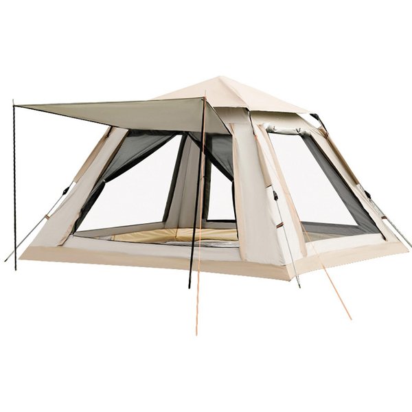 Tienda Emergente InstantáNea, Tienda AutomáTica PortáTil Impermeable, Tienda De CampañA Familiar, Cabina Para Acampar Y Hacer Senderismo S For 3-4 Persons-image