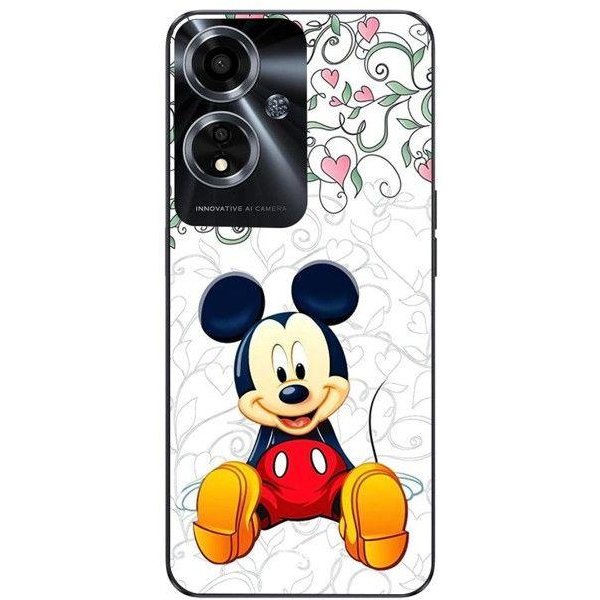 Funda De TeléFono - Maniacase - Oppo A59 5G - Mickey Mouse - Silicona TPU - Flexible Negro-image