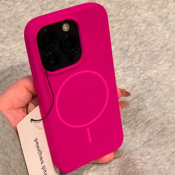 Luksusowe Etui Z PłYnnego Silikonu Na Iphone 16E 16 15 14 Plus 13 12 Pro Max 11 Do łAdowania Bezprzewodowego Magnetycznego Magsafe, Odporne Na WstrząSy Capa For Iphone 16 Pro Max-image