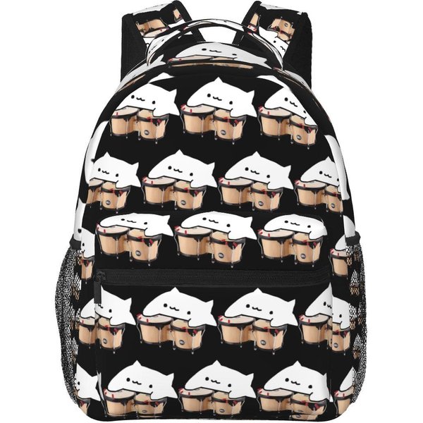 Mochila Escolar Bongo Cat Bolso Escolar Mochila De DíA Para Senderismo Viajes Para Hombres Mujeres Moda Bolso Para Libros Bolsos De Hombro One Size-image