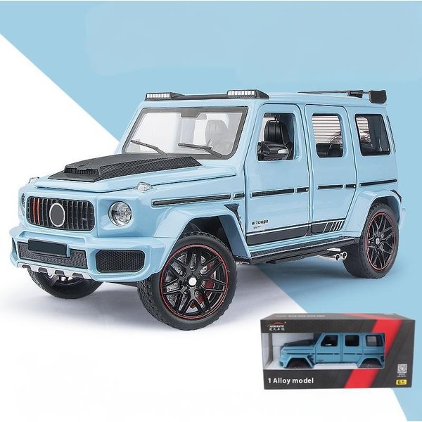 1:24 Mercedes Benz G800 Metalowy Odlew Diecast Model Samochodu DźWięK I ŚWiatłO Wysoka Symulacja Domowe Modne Ozdoby Kolekcja Hobby Prezent-image