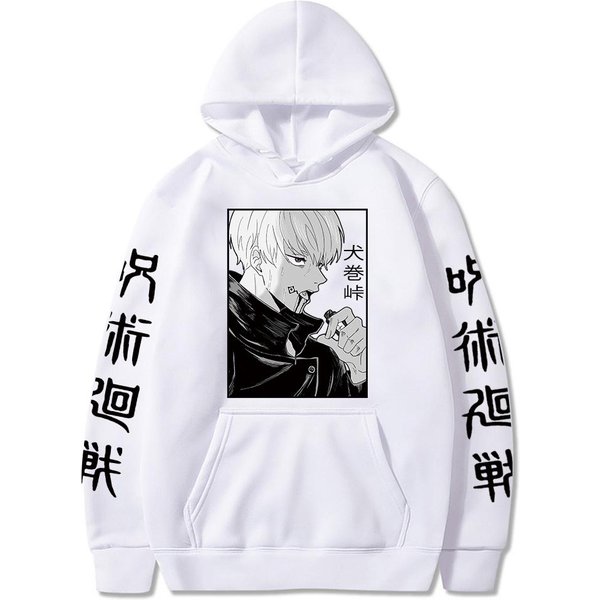 Sudadera Con Capucha Con Estampado GráFico De Anime Jujutsu Kaisen Inumaki Toge Para Hombre Y Mujer, Ropa De Calle De Talla Grande, Estilo Harajuku L-image
