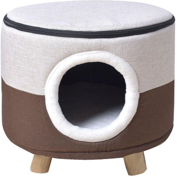Taburete Nido Para Gatos Para Todas Las Estaciones Mascota Gato Cerrado Nido Para Perros Tipo Casa Nido ExtraíBle Y Lavable Cama Para Gatos 44*32Cm-image