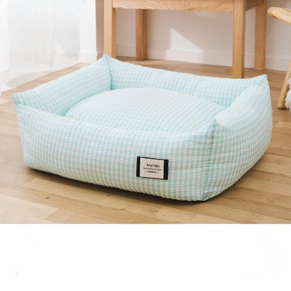 Nueva Perrera De Cuadros Estilo Coreano Para Perros PequeñOs Y Medianos Perrera Cuadrada Universal Para Todas Las Estaciones Perrera Para Mascotas Para SueñO Profundo Para Gatos Perrera Coreana S 45*35*18CM-image