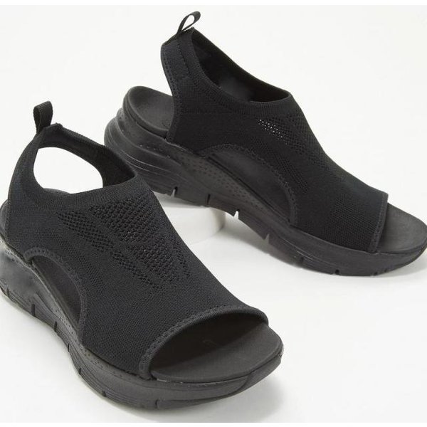 35-45 Zapatos De Mujer De Talla Grande Verano 2024 Sandalias Deportivas Informales CóModas Sandalias De CuñA De Playa Para Mujer Sandalias De Plataforma Sandalias Romanas 45 Negro-image