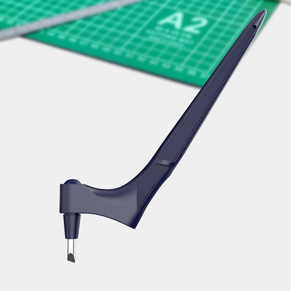 NarzęDzie Do CięCia RęKodziełA Ergonomiczny Nóż Do RęKodziełA Nóż Obrotowy 360 Stopni Do CięCia Papieru DIY Blue-image
