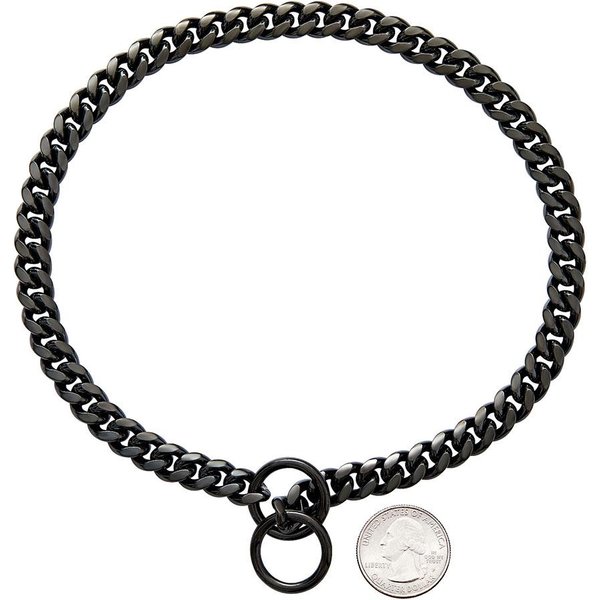 Collar Para Perro Con Cadena De Oro De 18 Quilates Y Eslabones Cubanos De 10 Mm, De Acero Inoxidable, Para Entrenamiento De Caminatas, Para Perros PequeñOs, Medianos Y Grandes. 14Inch (35.5Cm)-image