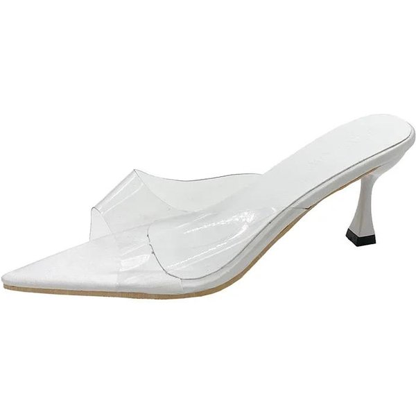 Buty Plus Size Damskie Nowoczesne Kapcie Damskie Odkryte Palce Kapcie Imprezowe Damskie Szpiczaste Cienkie Wysokie Obcasy SandałY Damskie 36-image