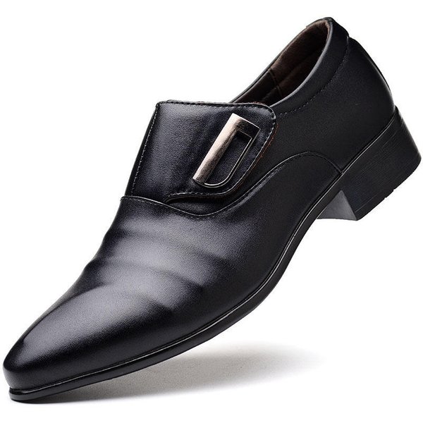 SkóRzane Buty MęSkie Nowe MęSkie Biznesowe Formalne Buty Ze Szpiczastym Noskiem SkóRzane Uniwersalne Codzienne Mokasyny OddychająCe 43-image