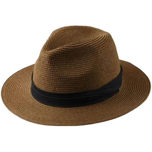 Talla Grande XL 61-64 Cm Sombreros Panamá Hombres Mujeres Playa Ala Ancha Sombrero De Paja SeñOra Verano Sombreros De Sol Talla Grande Sombrero Fedora 55-57 Cm 58-60 Cm XL 61-64Cm-image