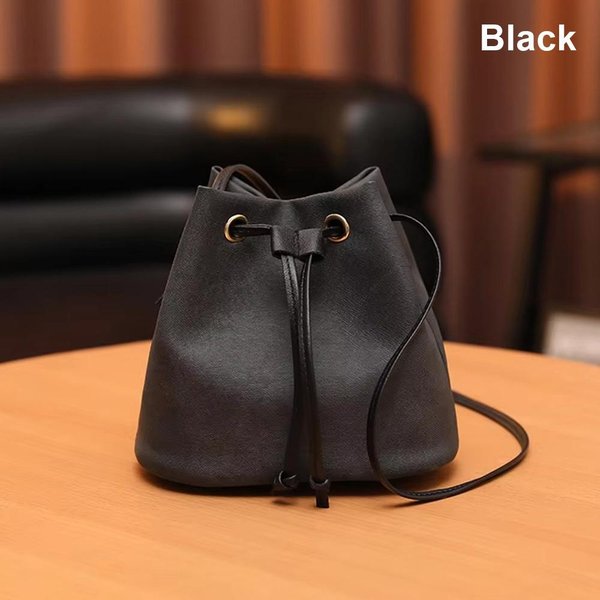 1 Pieza Bolso Cubo Nuevo Con CordóN De Cuero PU Bolso De Hombro PequeñO Casual Bolso Cruzado Minimalista Urbano Para Mujer Negro-image