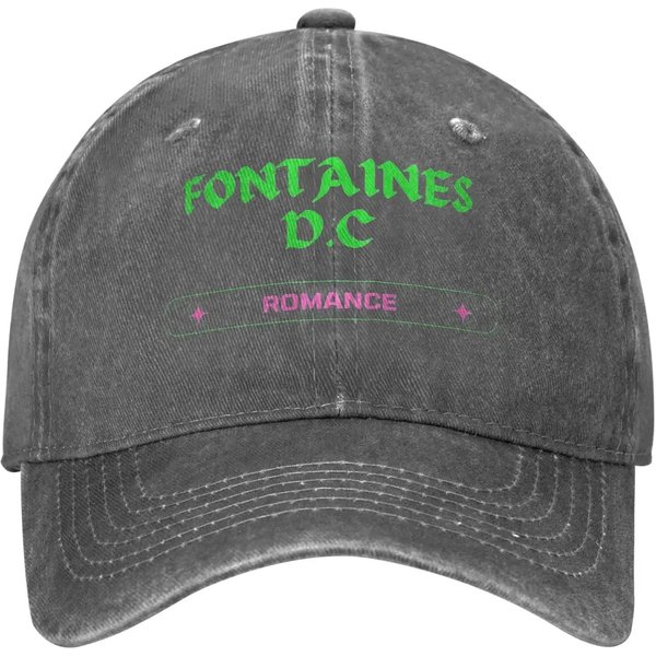 Klasyczna Czapka Baseballowa Fontaines DC Rounisex Styl Unisex BawełNiana Czapka Z Daszkiem Zniszczona Nakrycie GłOwy Outdoor MięKka Czapka Bez Struktury One Size Gray-image
