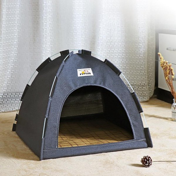 Casa Para Gatos Plegable Tienda Para Mascotas Cuatro Estaciones Universal Nido Para Mascotas Perro Y Gato Colchoneta Fresca De Verano Exterior PortáTil Plegable Transpirable S 36X36X28Cm-image