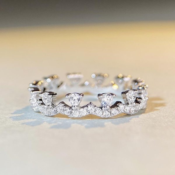 Anillo De Dedo VersáTil Brillante Huitan JoyeríA De Compromiso Para Dama Moda Femenina Accesorios De Circonita Brillante Para Ceremonia De Boda 10 Beige-image