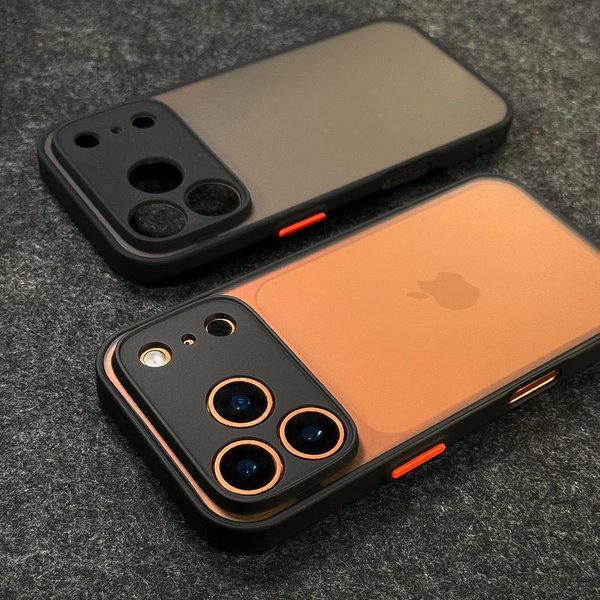 Nueva Funda Transparente Mate Para 18 Pro 17 16 15 14 Plus 13 12 11 Pro Max Resistente A Golpes Borde Suave Cubierta Trasera Dura Iphone 14-image