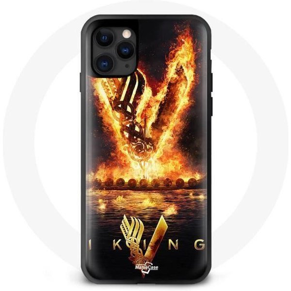 Funda Para Iphone 13 Pro - Maniacase - Vikingos Temporada 6 - Silicona Negra - Flexible - Mixta Negro-image