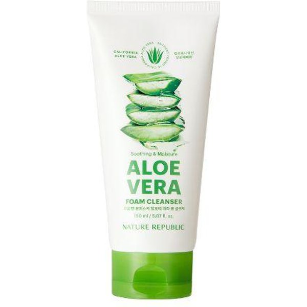 Nature Republic Limpiador En Espuma De Aloe Vera Calmante Y Humectante 150 Ml White-image